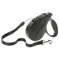 Поводок-рулетка для собак до 15 кг Ferplast Amigo Easy S Cord Nero cо шнуром, чорний, 5 м Поводок-рулетка для собак до 15 кг Ferplast Amigo Easy S Cord Nero cо шнуром, чорний, 5 м