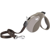 Поводок-рулетка Ferplast Amigo M Cord Dove-Grey Lead для собак cо шнуром, бежево-сірий, 15x3,6x14 см Поводок-рулетка Ferplast Amigo M Cord Dove-Grey Lead для собак cо шнуром, бежево-сірий, 15x3,6x14 см