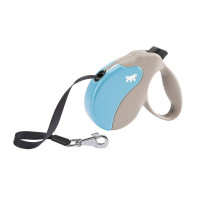 Поводок-рулетка Ferplast Amigo M Tape Beige-Blue для собак c лентой, бежево-голубой, 15x3,6x14 см Поводок-рулетка Ferplast Amigo M Tape Beige-Blue для собак c лентой, бежево-голубой, 15x3,6x14 см