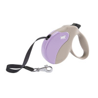 Поводок-рулетка Ferplast Amigo M Tape Beige-Purple для собак c лентой, бежево-фиолетовый, 15x3,6x14 см Поводок-рулетка Ferplast Amigo M Tape Beige-Purple для собак c лентой, бежево-фиолетовый, 15x3,6x14 см