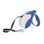 Поводок-рулетка Ferplast Amigo M Tape Blue-White для собак c стрічкою, біло-синій, 15x3,6x14 см
