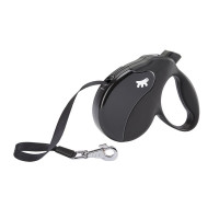 Поводок-рулетка Ferplast Amigo M Tape Black для собак c стрічкою, чорний, 15x3,6x14 см Поводок-рулетка Ferplast Amigo M Tape Black для собак c стрічкою, чорний, 15x3,6x14 см