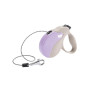 Поводок-рулетка Ferplast Amigo Mini Cord Beige-Purple Lead для собак cо шнуром, бежево-фиолетовый, 12x3x10 см