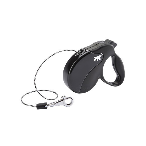 Поводок-рулетка Ferplast Amigo Mini Cord Black Lead для собак cо шнуром, чорний, 12x3x10 см