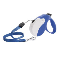 Поводок-рулетка Ferplast Amigo S Cord Blue-White Lead для собак cо шнуром, бело-синий, 14x3,6x12 см Поводок-рулетка Ferplast Amigo S Cord Blue-White Lead для собак cо шнуром, бело-синий, 14x3,6x12 см