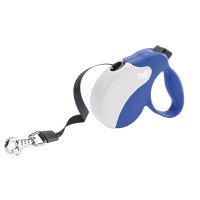 Поводок-рулетка Ferplast Amigo S Tape Blue-White для собак c стрічкою, синьо-білий, 14x3,6x12 см Поводок-рулетка Ferplast Amigo S Tape Blue-White для собак c стрічкою, синьо-білий, 14x3,6x12 см