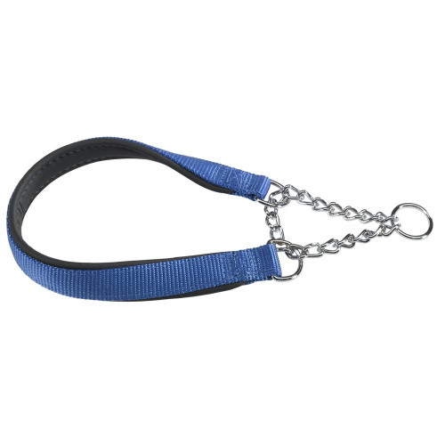 Нейлоновий нашийник з металевим ланцюжком Ferplast Daytona CSS15 / 40 Blue для собак, A: 40 см, B: 15 см