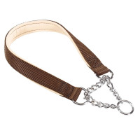 Нейлоновий нашийник з металевим ланцюжком Ferplast Daytona CSS15 / 40 Brown для собак, A: 40 см, B: 15 см Нейлоновий нашийник з металевим ланцюжком Ferplast Daytona CSS15 / 40 Brown для собак, A: 40 см, B: 15 см