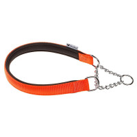 Нейлоновый ошейник с металлической цепочкой Ferplast Daytona CSS25/60 Orange для собак, A: 60 см, B: 25 см