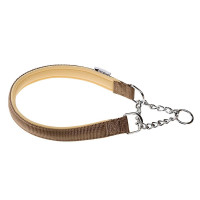 Нейлоновий нашийник з металевим ланцюжком Ferplast Daytona CSS25 / 60 Brown для собак, A: 60 см, B: 25 см Нейлоновий нашийник з металевим ланцюжком Ferplast Daytona CSS25 / 60 Brown для собак, A: 60 см, B: 25 см