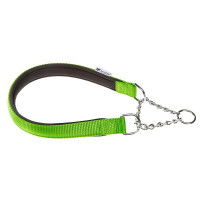 Нейлоновый ошейник с металлической цепочкой Ferplast Daytona CSS25/60 Green для собак, A: 60 см, B: 25 см