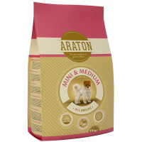 Сухой корм Araton Adult Mini & Medium для собак весом от 2 до 26 кг, 15 кг