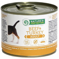 Консерва Natures Protection Adult Beef & Turkey для дорослих собак, 200 г Консерва Natures Protection Adult Beef & Turkey для дорослих собак, 200 г