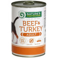 Консерва Natures Protection Adult Beef & Turkey для дорослих собак, 400 г