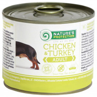 Консерва Natures Protection Adult Chicken&Turkey для взрослых собак, 200 г Консерва Natures Protection Adult Chicken&Turkey для взрослых собак, 200 г