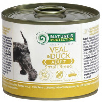 Консерва Natures Protection Adult small breed Veal & Duck для взрослых собак, 200 г Консерва Natures Protection Adult small breed Veal & Duck для взрослых собак, 200 г