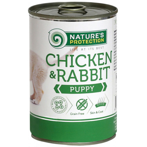 Консерва Natures Protection Puppy chicken & rabbit для цуценят, 400 г