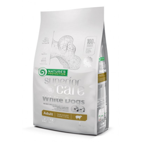 Сухий корм Natures Protection Superior Care White Dogs для дорослих собак малих порід, ягня, 4 кг