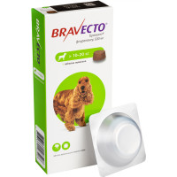 Жувальна таблетка Bravecto від бліх і кліщів для собак великих порід від 10 до 20 кг, 500 мг Жувальна таблетка Bravecto від бліх і кліщів для собак великих порід від 10 до 20 кг, 500 мг