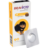 Жувальна таблетка Bravecto від бліх і кліщів для собак дрібних порід від 2 до 4,5 кг, 112,5 мг Жувальна таблетка Bravecto від бліх і кліщів для собак дрібних порід від 2 до 4,5 кг, 112,5 мг