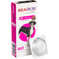 Жувальна таблетка Bravecto від бліх і кліщів для собак гігантських порід від 40 до 56 кг, 1400 мг Жувальна таблетка Bravecto від бліх і кліщів для собак гігантських порід від 40 до 56 кг, 1400 мг