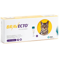 Краплі Bravecto Spot On від бліх і кліщів для кішок малих розмірів вагою від 1,2 до 2,8 кг, 1 піпетка, 112,5 мл Краплі Bravecto Spot On від бліх і кліщів для кішок малих розмірів вагою від 1,2 до 2,8 кг, 1 піпетка, 112,5 мл