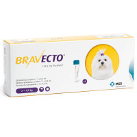 Капли Bravecto Spot On от блох и клещей для собак малых пород весом от 2 до 4,5 кг, 1 пипетка, 112,5 мл Капли Bravecto Spot On от блох и клещей для собак малых пород весом от 2 до 4,5 кг, 1 пипетка, 112,5 мл