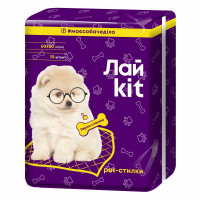Гигиенические пеленки Лайkit для животных, 10 шт, фиолетовые, 60х60 см Гигиенические пеленки Лайkit для животных, 10 шт, фиолетовые, 60х60 см