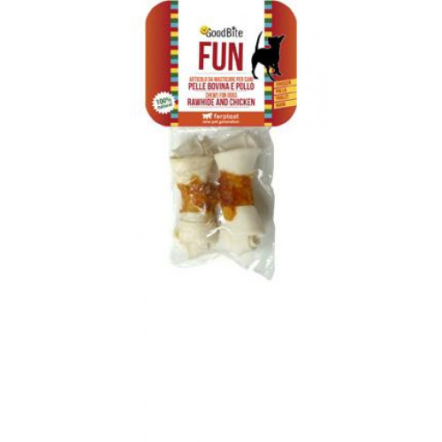 Жувальні кісточки Ferplast GoodBite Fun 4904 Bone для собак з сириці з куркою, 11,5x4,5x3