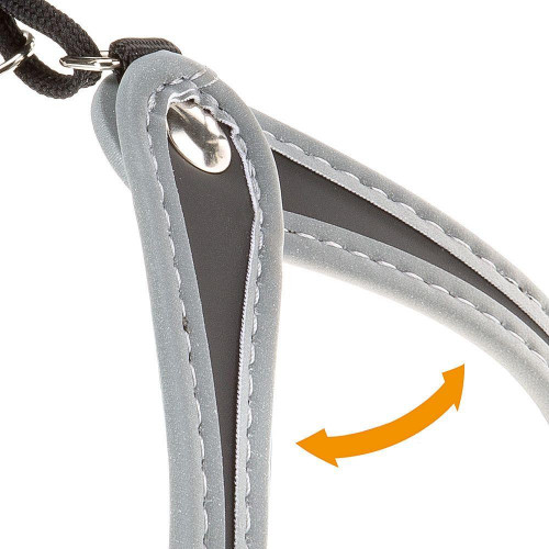 Ferplast Agila 1 Harness Black ергономічна шлейки для собак з еластичним шнуром, 26x38 см