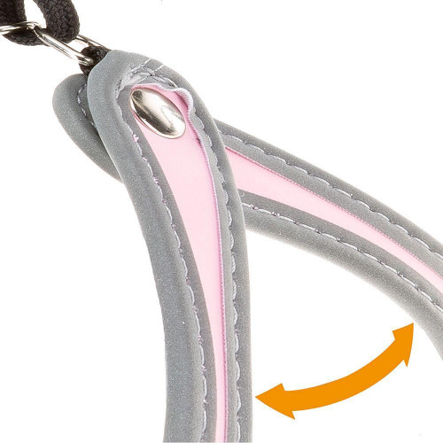 Ferplast Agila 1 Harness Pink ергономічна шлейки для собак з еластичним шнуром, 26x38 см