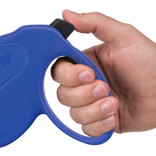 Поводок-рулетка для собак до 25 кг Ferplast Amigo Easy M Tape Blue c стрічкою, синій, 5 м
