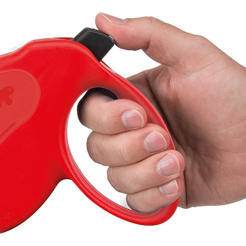 Поводок-рулетка для собак до 12 кг Ferplast Amigo Easy Mini Tape c стрічкою, червоний, 3 м