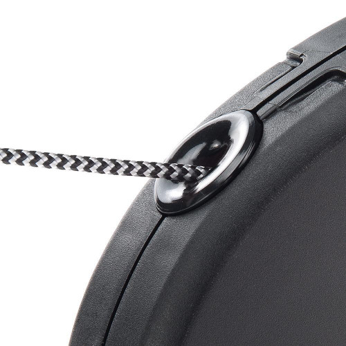 Поводок-рулетка для собак до 15 кг Ferplast Amigo Easy S Cord Nero cо шнуром, чорний, 5 м