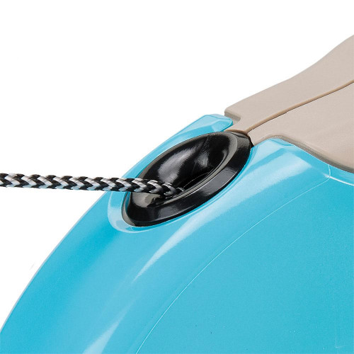 Поводок-рулетка Ferplast Amigo M Cord Beige-Blue Lead для собак cо шнуром, бежево-блакитний, 15x3,6x14 см