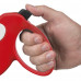 Поводок-рулетка Ferplast Amigo S Cord Red-White для собак cо шнуром, червоно-білий, 14x3,6x12 см