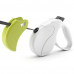 Поводок-рулетка Ferplast Amigo S Tape White-Green для собак c стрічкою, зелено-білий, 14x3,6x12 см