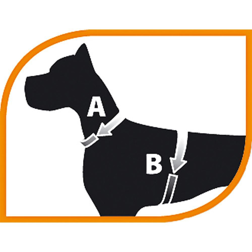 Нейлоновая шлейка Ferplast Daytona P Harness Extra Large Orange для собак, A: 82÷89 см, B: 88÷99 см