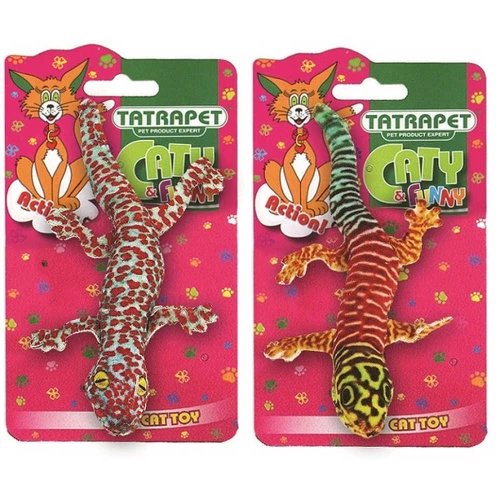 Игрушка Tatrapet Caty funny для кошек, плюшевая ящерица, 16 см