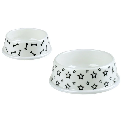 Миска Tetrapet для собак и кошек меламиновая, пластиковая белая, 0.35 л, 15 см