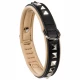Кожаный ошейник с металлическими аппликациями Giotto Luxor Black C25/49 для собак, A: 45÷49 см - B: 25 мм