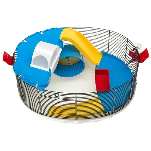 Клетка Ferplast Cage circus Fun Black для хомяков с цветными наклейками