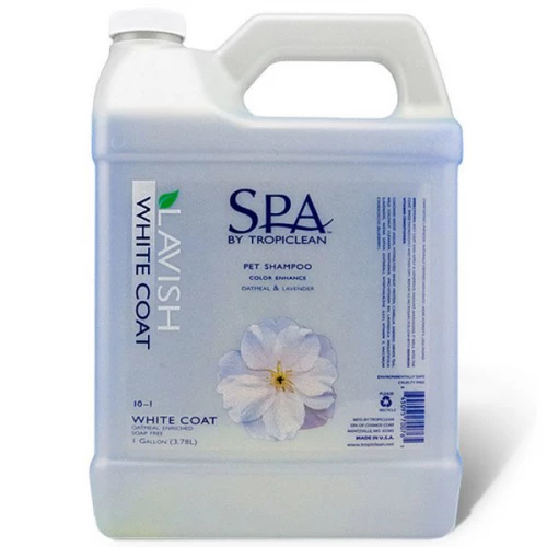 Шампунь TropiClean SPA White Coat "Для белой шерсти" для собак и кошек, 3,8 л