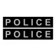Змінна напис для шлеи Police, велика 3-4 розмір, чорна