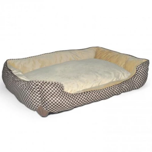 Лежак K&H Self-Warming Lounge Sleeper для собак и котов, коричнево-кофейный, 76×61×23 см
