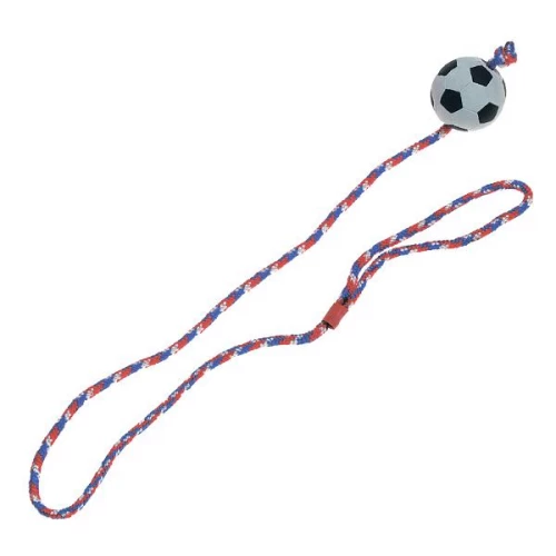 Игрушка Flamingo Sponge Ball With Rope для собак, резиновый мяч спонжбол на веревке, 6 см