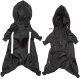 Комбинезон Flamingo Raincoat Safety с капюшоном и светоотражающими вставками, для собак, черный, 34 см