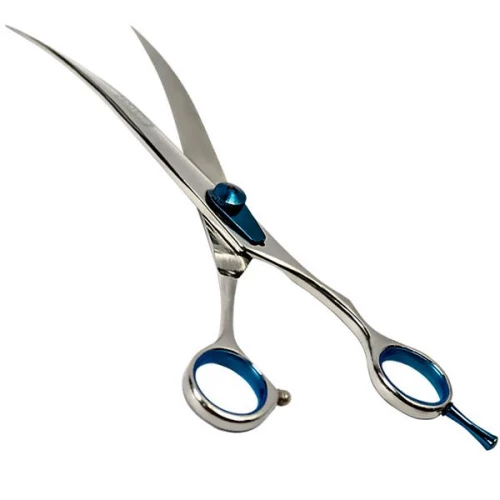 Ножиці Davis Extreme Edge Blue Curved вигнуті, для стрижки собак, 10 ", 25.4 см