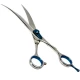 Ножиці Davis Extreme Edge Blue Curved вигнуті, для підстригання собак, 8.5 ", 21.6 см