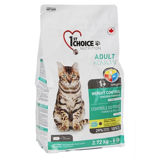 Сухой корм 1st Choice Weight Control Adult для кошек от 1 года склонных к полноте, 2.72 кг